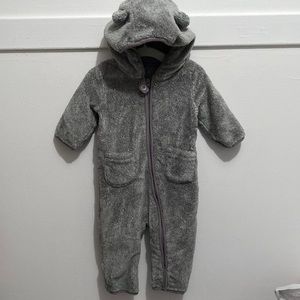 Nordstrom Baby 3M coverall with foot covers. Grey. EUC